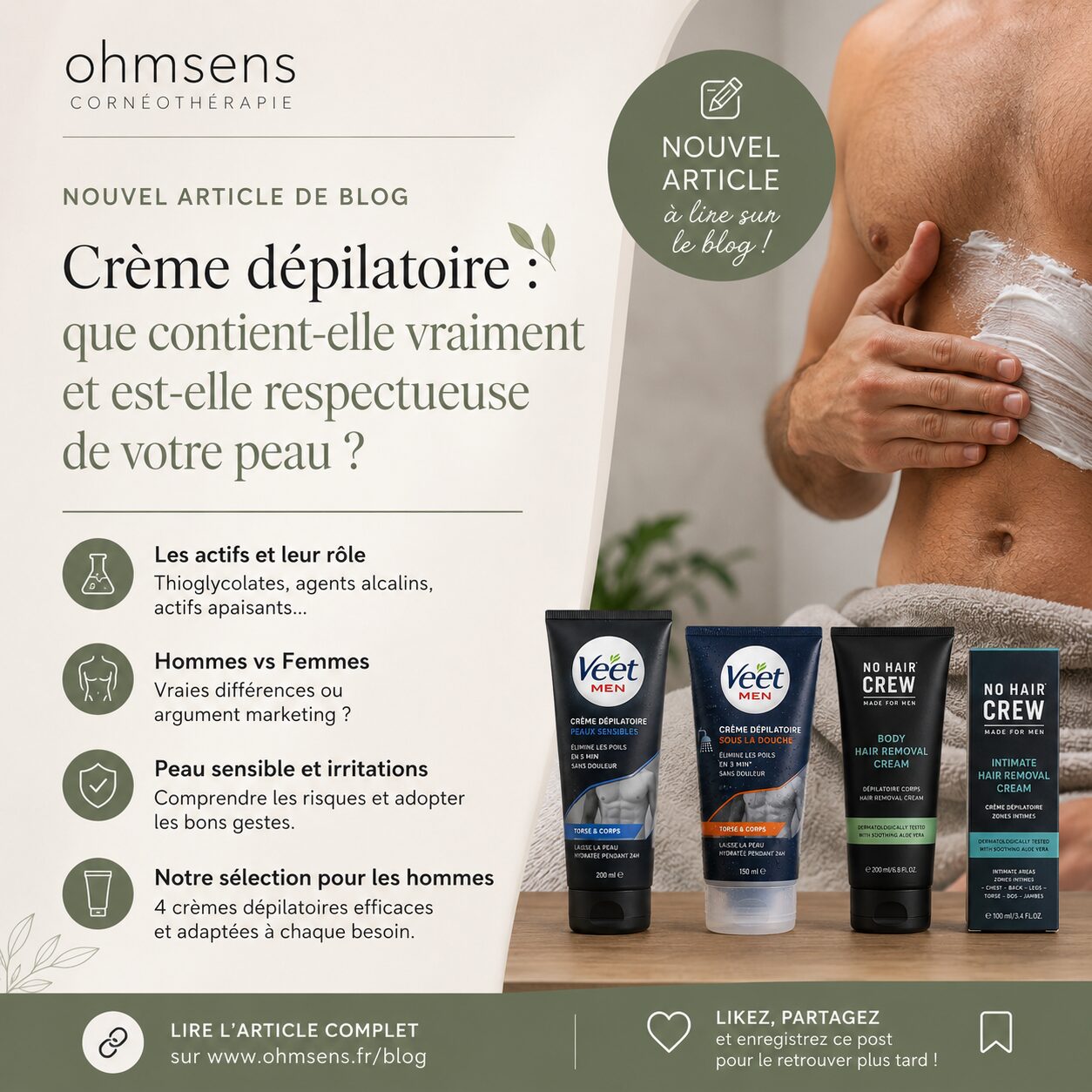 crème dépilatoire homme, composition crème dépilatoire, actif crème dépilatoire, crème dépilatoire danger pour la peau